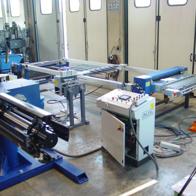 Uncoiling line for laser system